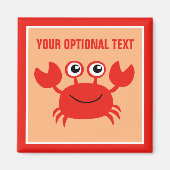 Happy Crab Custom Magnet (Vorne)