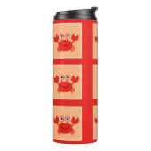 Happy Crab Custom Monogram Tumbler Thermosbecher (Nach links gedreht)
