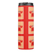 Happy Crab Custom Monogram Tumbler Thermosbecher (Rückseite)