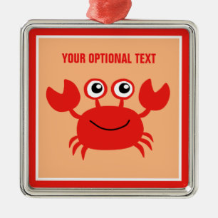 Happy Crab Custom Ornament