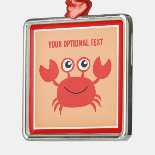 Happy Crab Custom Ornament (Links)