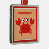 Happy Crab Custom Ornament Aus Metall (Rechts)