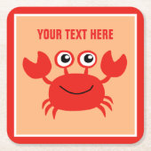 Happy Crab Custom Untersetzer (Vorderseite)