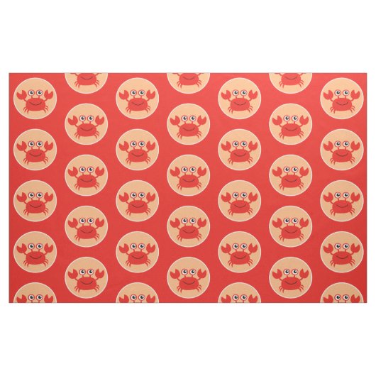 Happy Crab-Gewebe Stoff (Fat Quarter (45,7 x 55,9 cm))