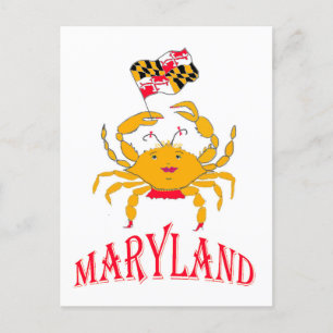 Happy crab in Maryland Feiertagspostkarte