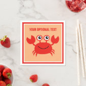 Happy Crab-Papierservietten Serviette (Beispiel)