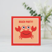Happy Crab-Party Einladungen (Stehend Vorderseite)
