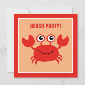 Happy Crab-Party Einladungen (Vorderseite)