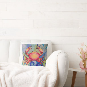 Happy Crab Pillow Kissen