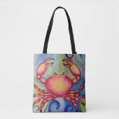 Happy Crab Tote Bag Tasche (Vorderseite)