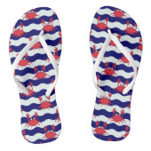 Happy Crabs Pattern Badesandalen (Fußbett)