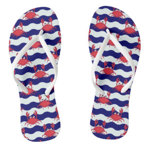 Happy Crabs Pattern Badesandalen
