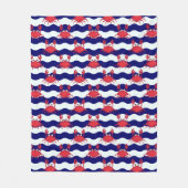 Happy Crabs Pattern Fleecedecke (Vorderseite)