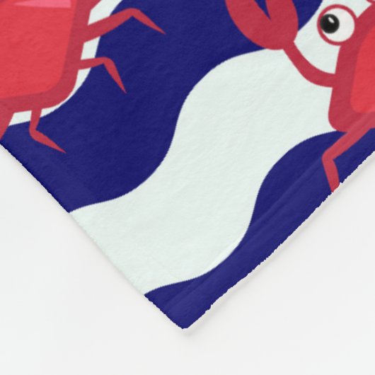 Happy Crabs Pattern Fleecedecke (Ecke)