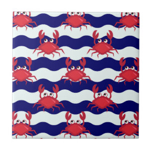 Happy Crabs Pattern Fliese