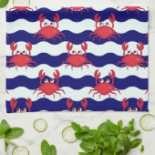 Happy Crabs Pattern Geschirrtuch (Gefaltet)