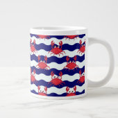 Happy Crabs Pattern Jumbo-Tasse (Rechts)