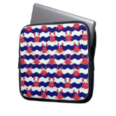 Happy Crabs Pattern Laptopschutzhülle (Vorderseite Links)
