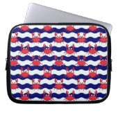 Happy Crabs Pattern Laptopschutzhülle (Vorderseite)