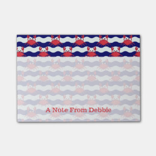 Happy Crabs Pattern  Name hinzufügen Post-it Klebezettel