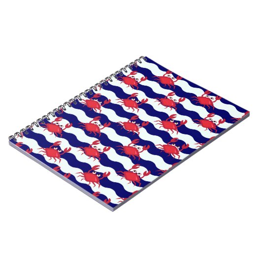 Happy Crabs Pattern Notizblock (Linke Seite)