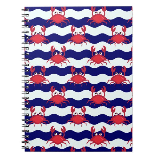 Happy Crabs Pattern Notizblock (Vorderseite)