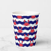 Happy Crabs Pattern Pappbecher (Rückseite)