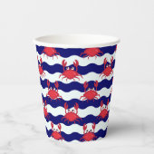 Happy Crabs Pattern Pappbecher (Vorderseite)