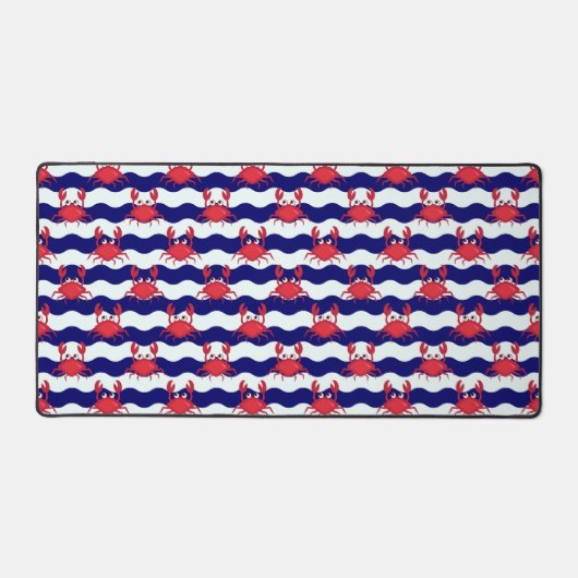 Happy Crabs Pattern Schreibtischunterlage (Vorderseite)