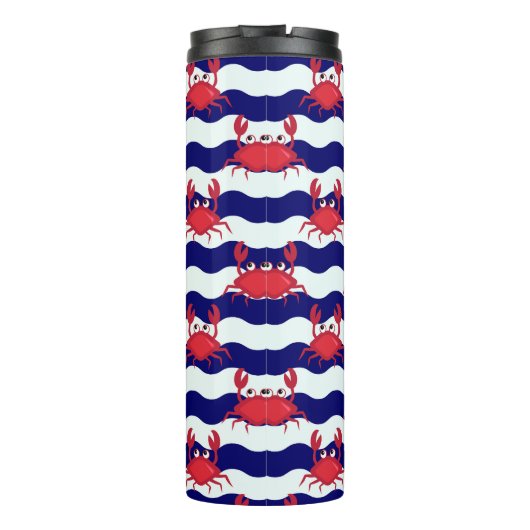 Happy Crabs Pattern Thermosbecher (Rückseite)