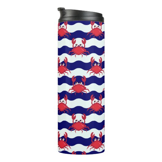 Happy Crabs Pattern Thermosbecher (Nach rechts gedreht)