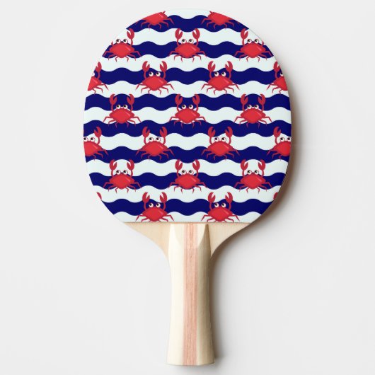 Happy Crabs Pattern Tischtennis Schläger (Vorderseite)