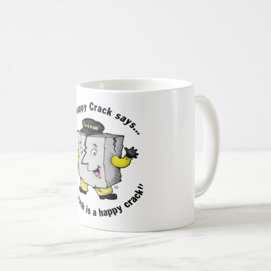Happy Crack coffee Tasse (VorderseiteRechts)