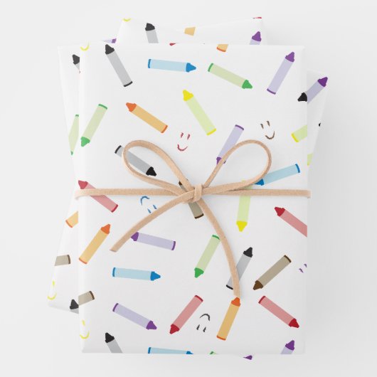 Happy Crayons Geschenkpapier Set (Beispiel)