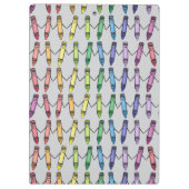 Happy Crayons Pattern Clipboard Klemmbrett (Rückseite)