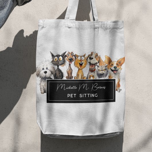 Happy Crazy Cats Hunde Haustiere Sitter Beruflich Tasche