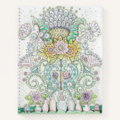 Happy Critters & Blume Notizblock (Vorderseite)