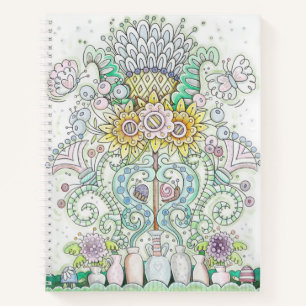 Happy Critters & Blume Notizblock