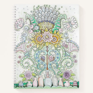 Happy Critters & Blume Notizblock