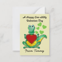 Happy Croc-adidas Valentines Cards für Kinder