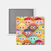 Happy Crowd Magnet (Vorderseite/Rückseite)