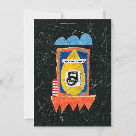 Happy Cry Grußkarte - Abstrakte Kunst Karte (Vorderseite)