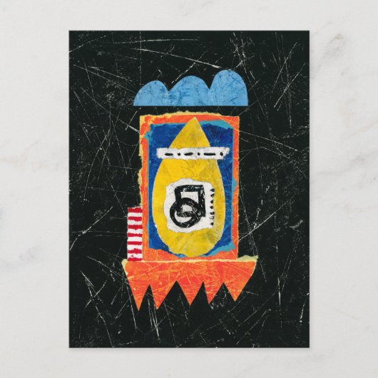 Happy Cry Postcard - Abstrakte Kunst Postkarte (Vorderseite)