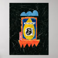 Happy Cry Poster Wall Art - Abstrakte Kunst