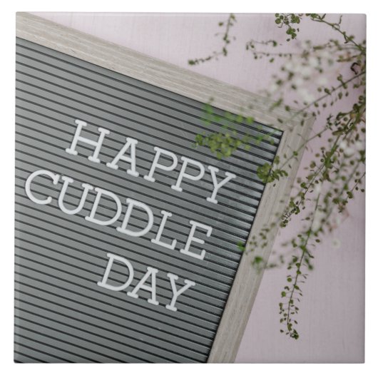 Happy Cuddle Day (Warme Schläger und liebende Schn Fliese (Vorderseite)