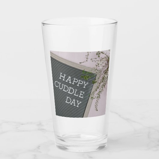 Happy Cuddle Day (Warme Schläger und liebende Schn Glas (Vorderseite)