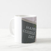 Happy Cuddle Day (Warme Schläger und liebende Schn Kaffeetasse (Vorderseite Links)