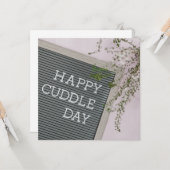 Happy Cuddle Day (Warme Schläger und liebende Schn Karte (Vorderseite/Rückseite Beispiel)