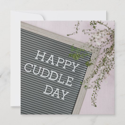 Happy Cuddle Day (Warme Schläger und liebende Schn Karte (Vorderseite)