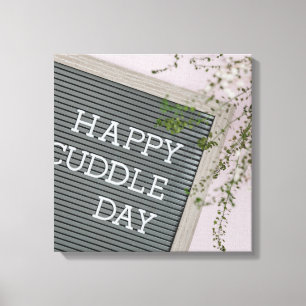 Happy Cuddle Day (Warme Schläger und liebende Schn Leinwanddruck